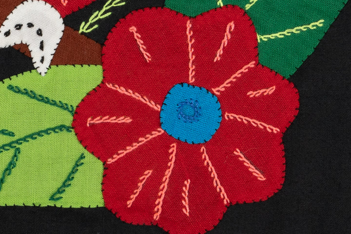 Red Yellow And Blue Bird with Flower Molita