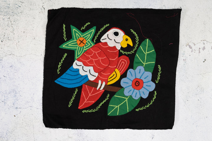 Red White And Blue Parrot with Flower Molita