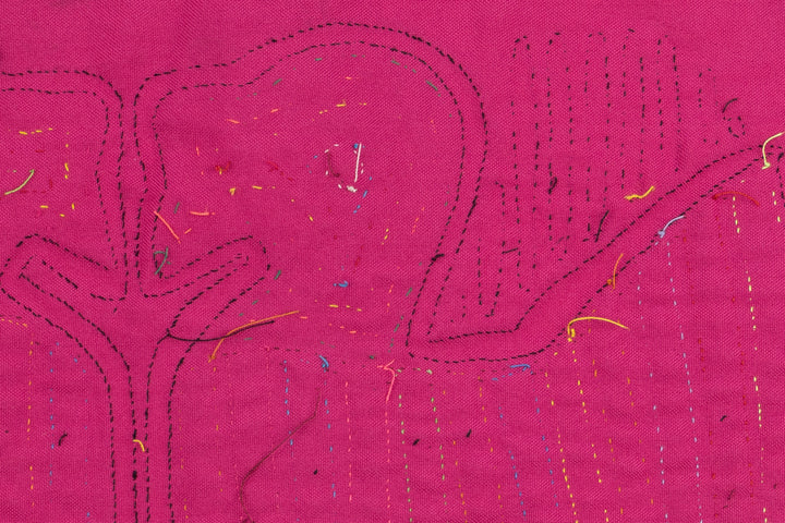 Kuna Indian Hand Stitch Gossip Bird Panama Mola Textile Art