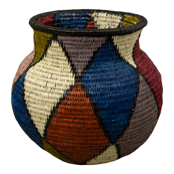 Multi-Color Diamond Design Rainforest Basket