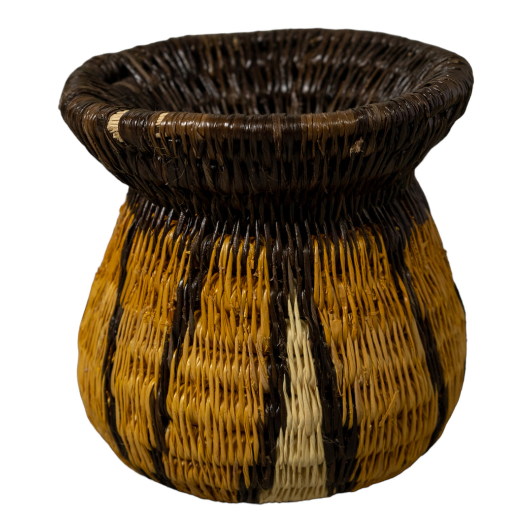 Gold And Black Fat Rim Rainforest Basket