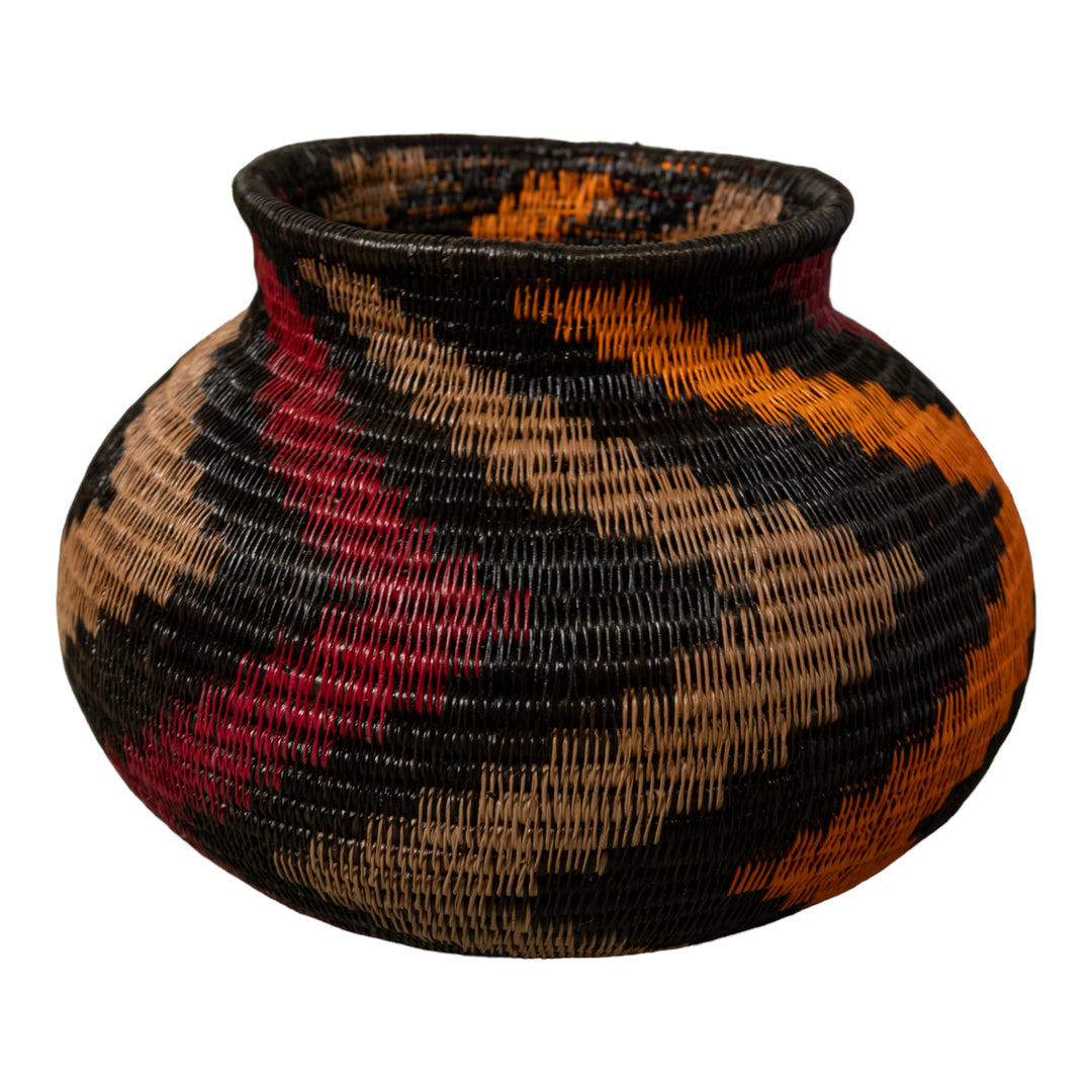 Orange Black And Red Swirl Rainforest Basket