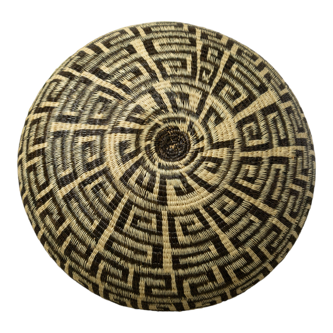 Black And White Greek Key Design Rainforest Basket