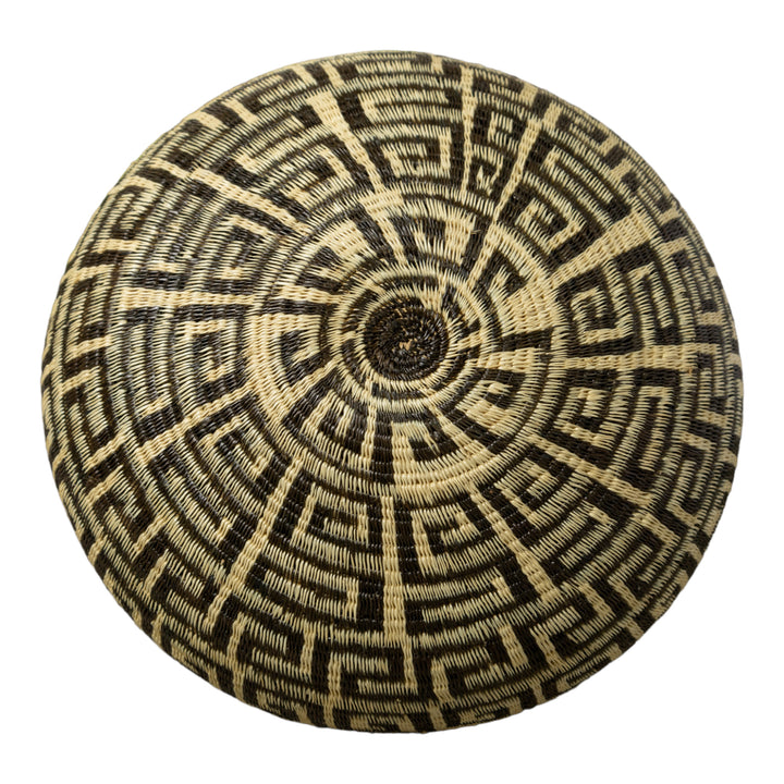 Black And White Greek Key Design Rainforest Basket