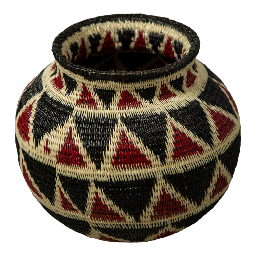 Dark Red Black And White Rainforest Basket
