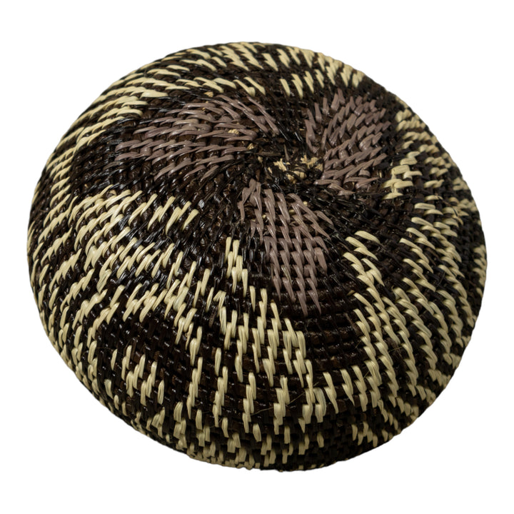 Black And White Rainforest Basket With Top