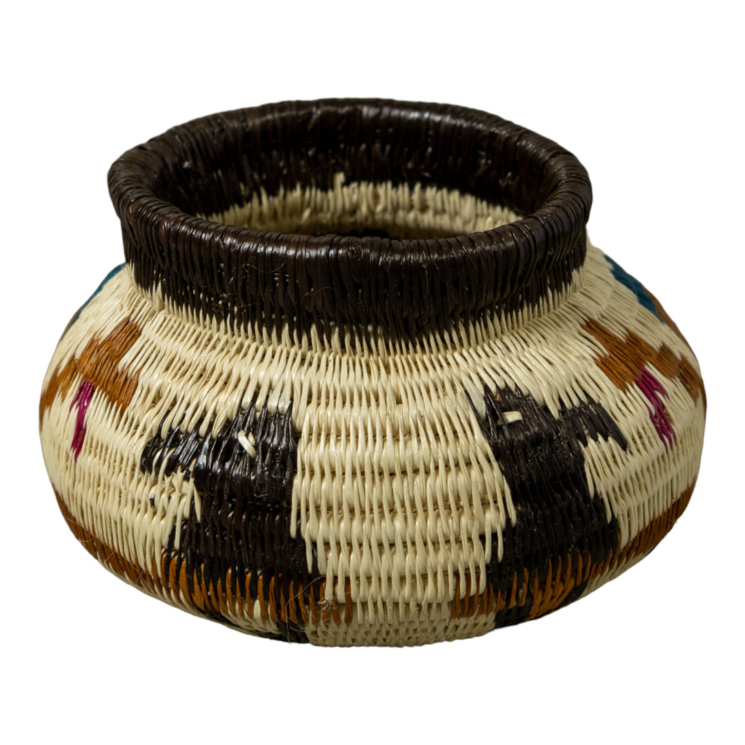 Black Brown And White Bird Rainforest Basket