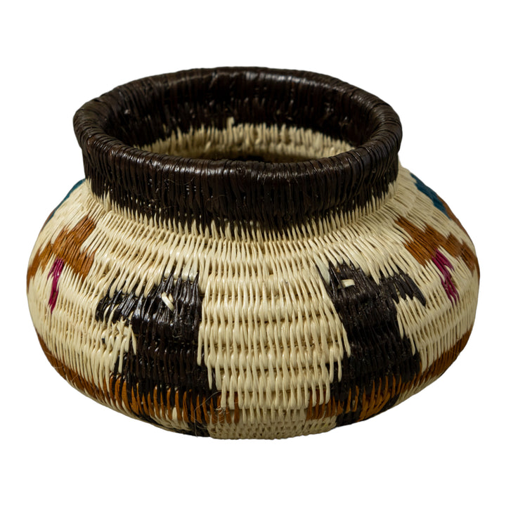 Black Brown And White Bird Rainforest Basket