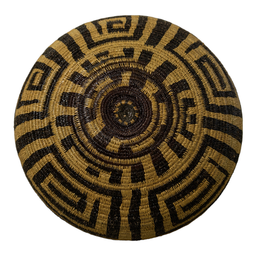 Black And Brown Greek Key Rainforest Basket