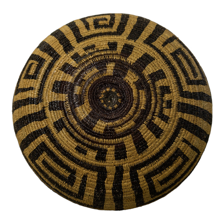 Black And Brown Greek Key Rainforest Basket