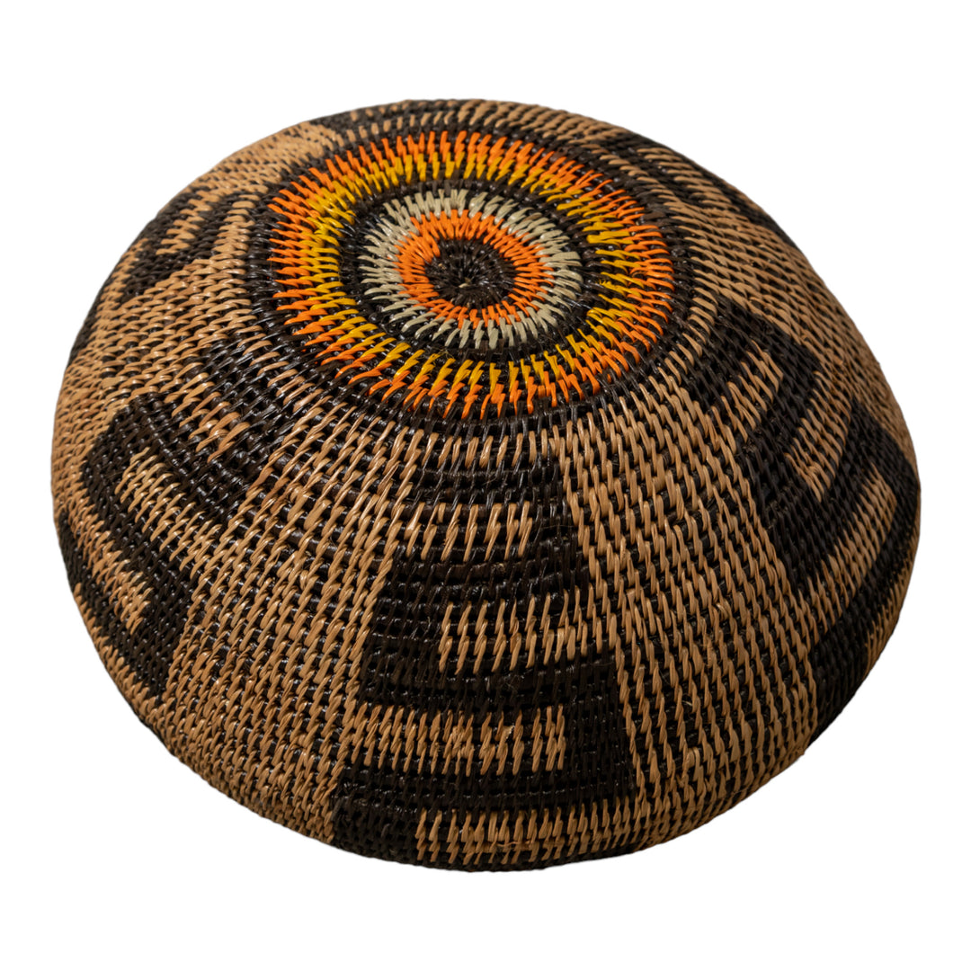 Black And Brown Snake Rainforest Basket With Top