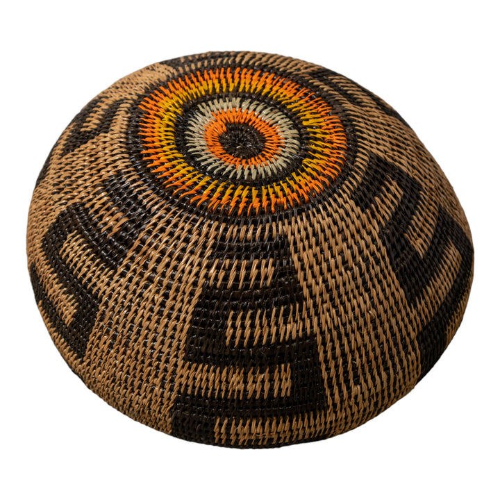 Black And Brown Snake Rainforest Basket With Top