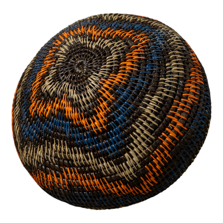Orange And Blue Ocean Waves Rainforest Basket With Top
