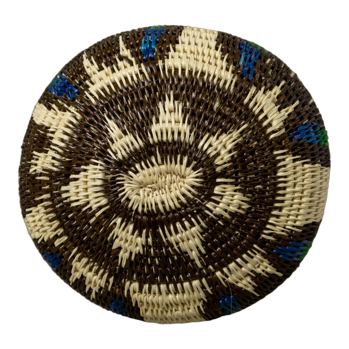 White Brown And Green Rainforest Basket With Top
