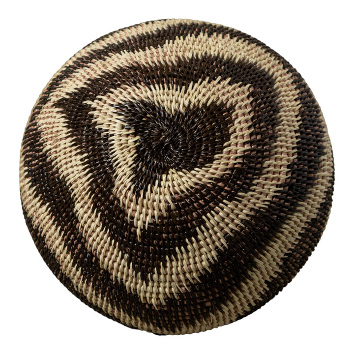 Black And White Swirling Ocean Waves Jungle Rainforest Basket