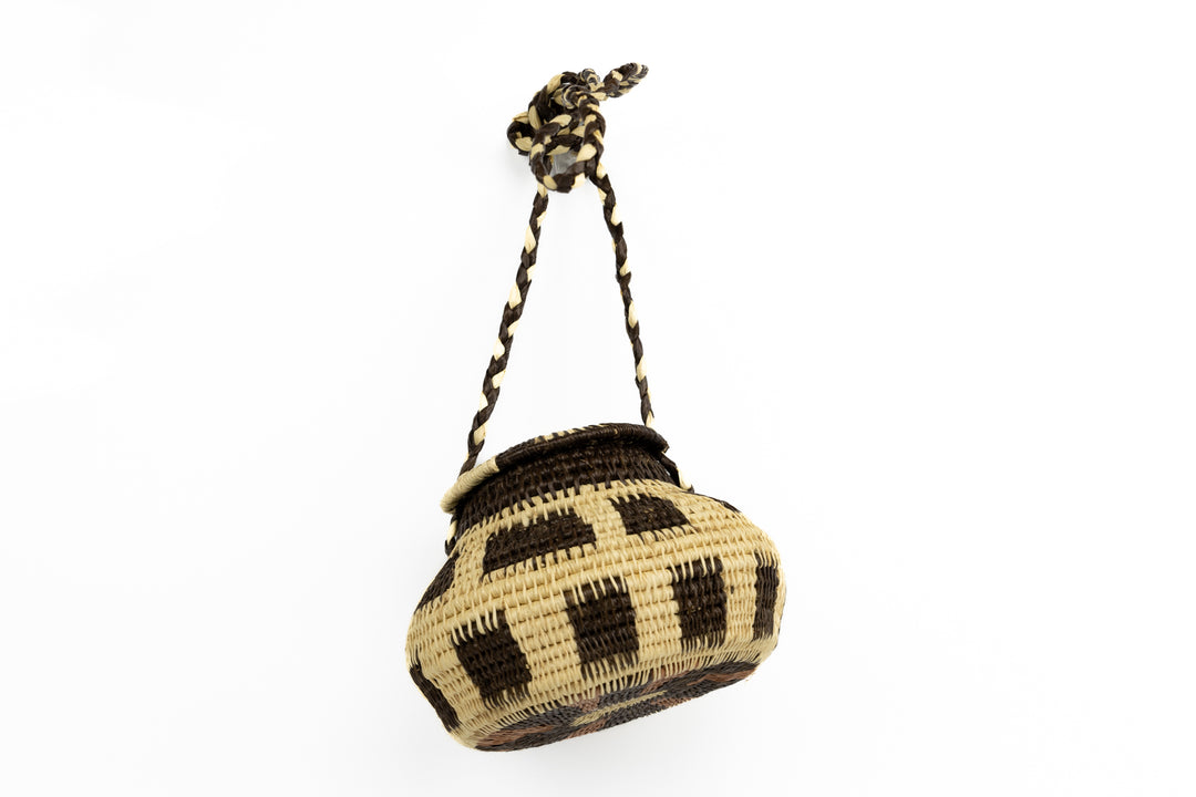 Hand Woven Vintage Hanging Basket Made By Indigenous Artisans