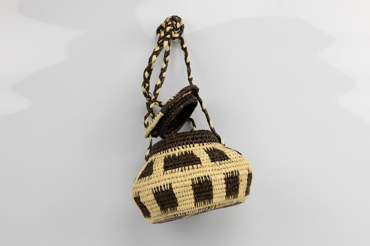 Hand Woven Vintage Hanging Basket Made By Indigenous Artisans