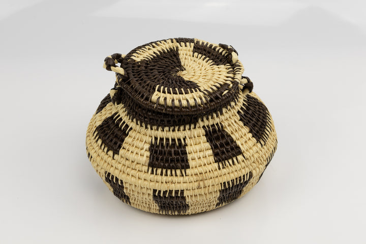 Hand Woven Vintage Hanging Basket Made By Indigenous Artisans