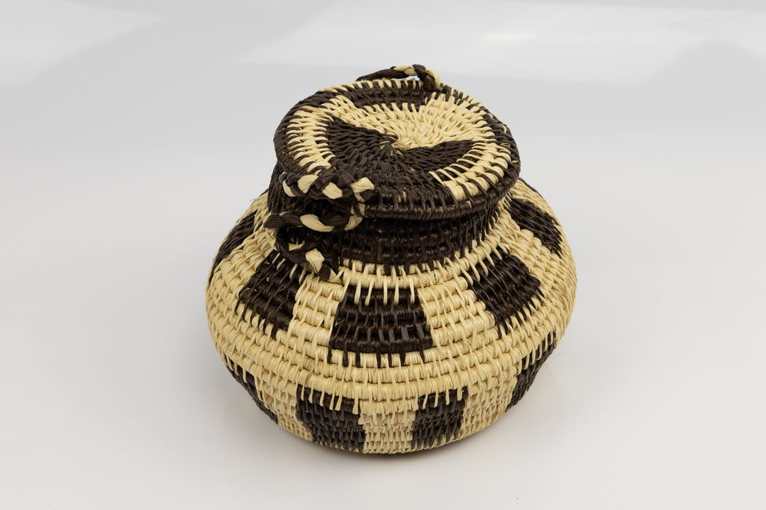 Hand Woven Vintage Hanging Basket Made By Indigenous Artisans