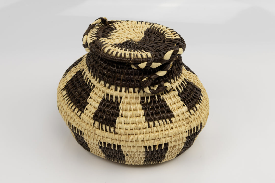 Hand Woven Vintage Hanging Basket Made By Indigenous Artisans