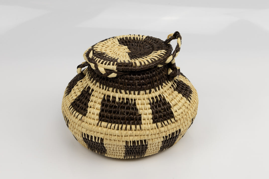 Hand Woven Vintage Hanging Basket Made By Indigenous Artisans