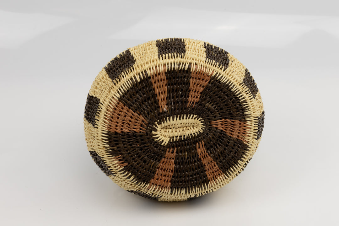 Hand Woven Vintage Hanging Basket Made By Indigenous Artisans