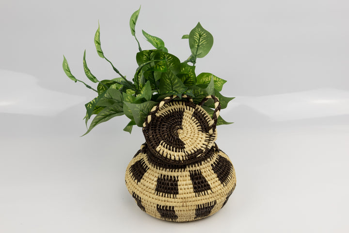 Hand Woven Vintage Hanging Basket Made By Indigenous Artisans