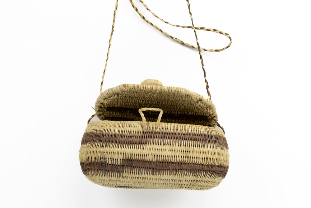 Hand Woven Vintage Hanging Basket Made By Indigenous Artisans
