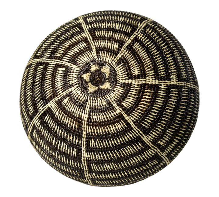 Extraordinary Black And White Woven Basket