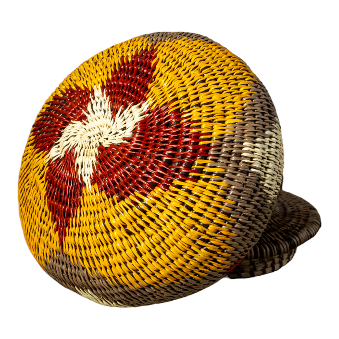 Brown Rainforest Impressions Woven Basket With Top