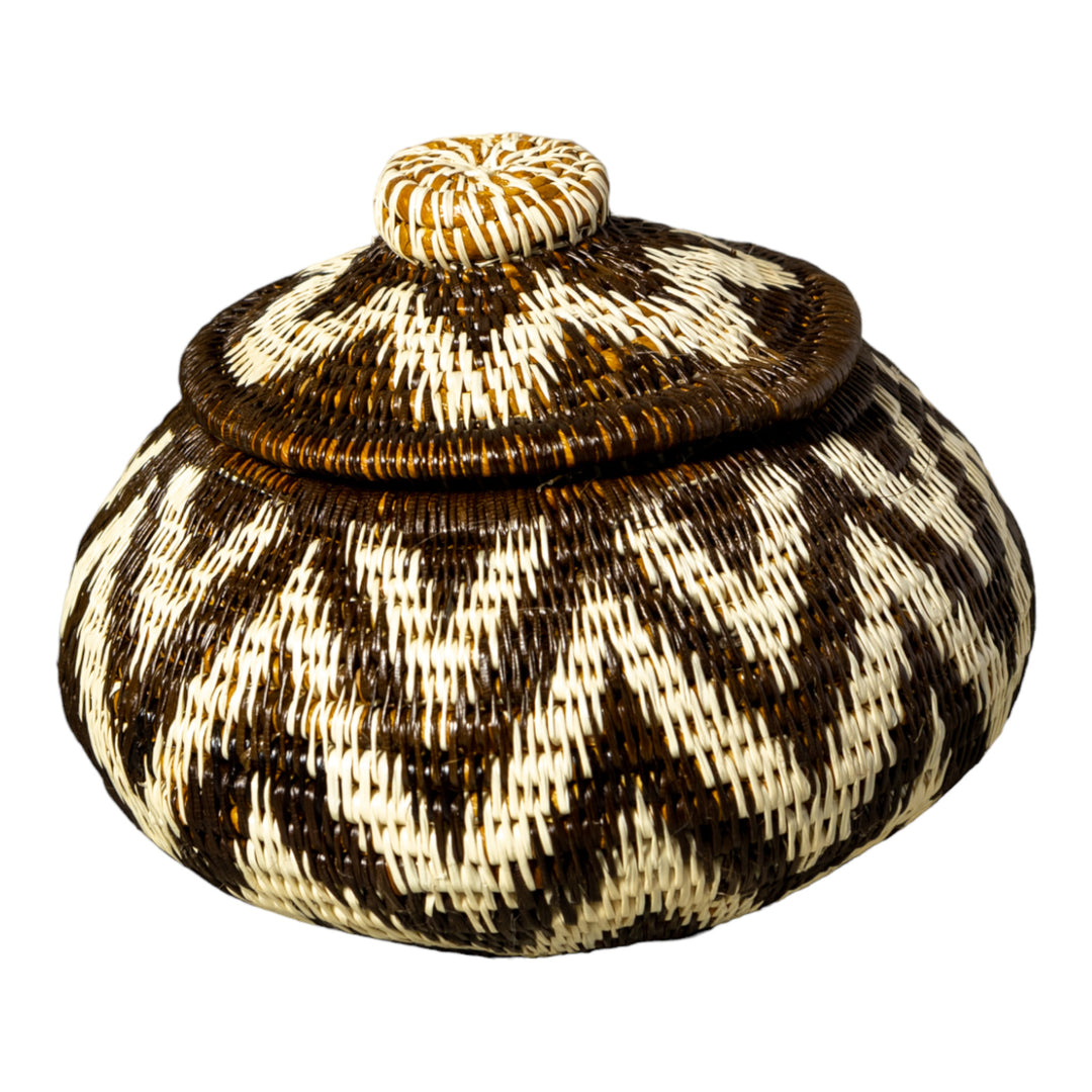 ZigZag Tropical Knot Basket With Top