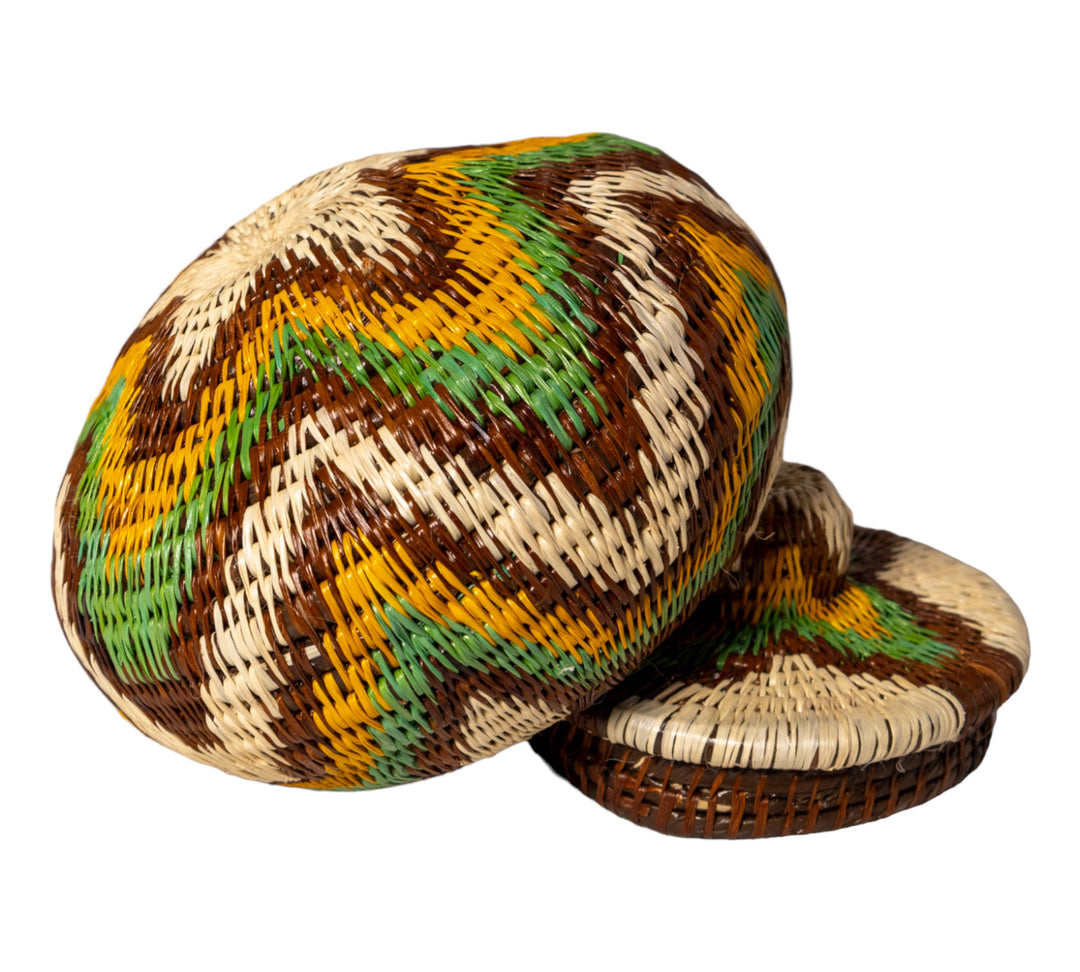 Surfing Waves Woven Basket With Top