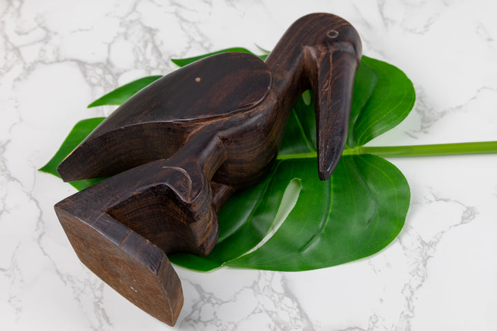 Pelican Figurine, Wood Carving