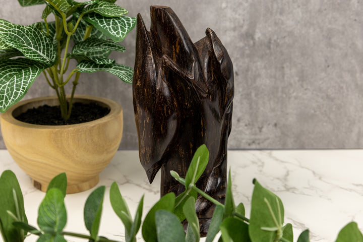Jungle Bird Figurine, Wood Carving