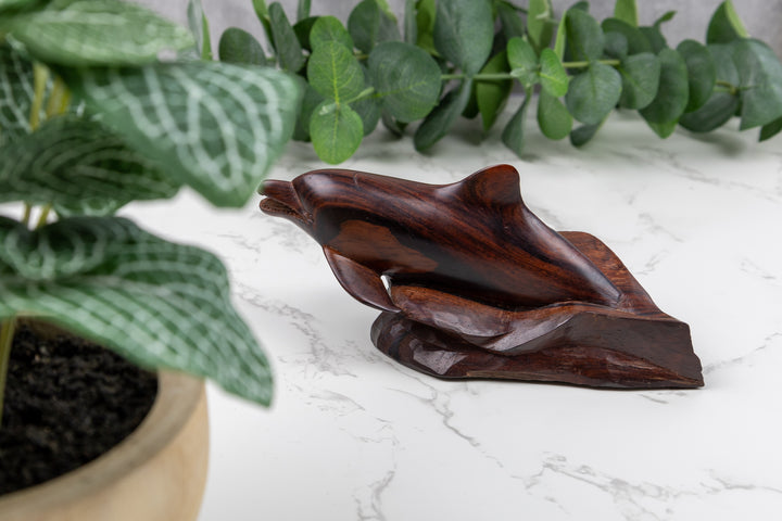 Dolphin Figurine, Wood Carving