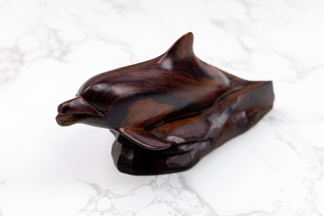 Dolphin Figurine, Wood Carving
