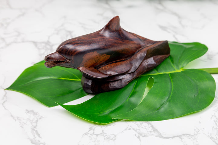 Dolphin Figurine, Wood Carving