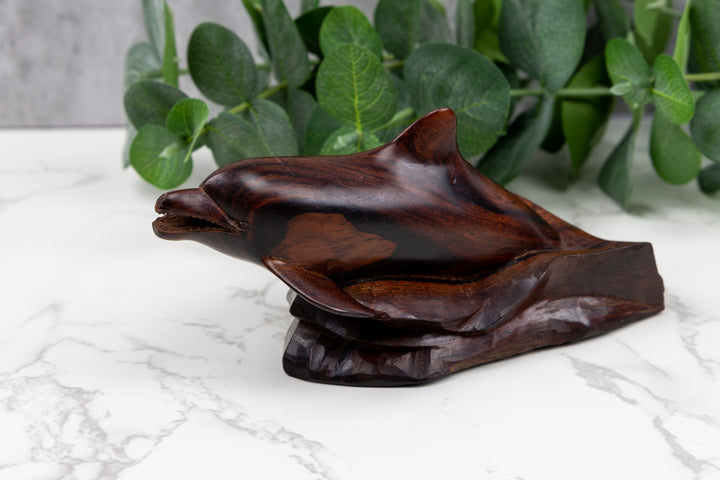 Dolphin Figurine, Wood Carving