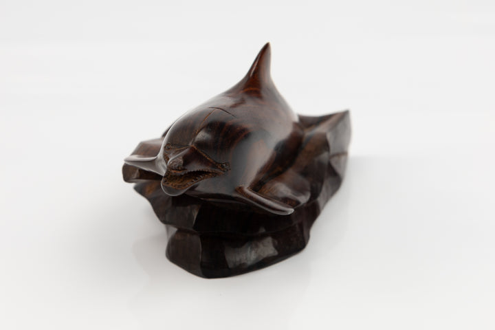 Dolphin Figurine, Wood Carving