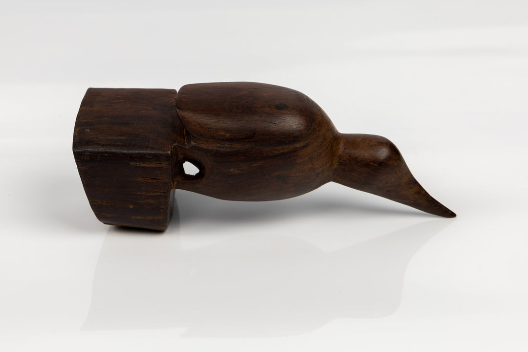 Jungle Fly Catcher Figurine, Wood Carving