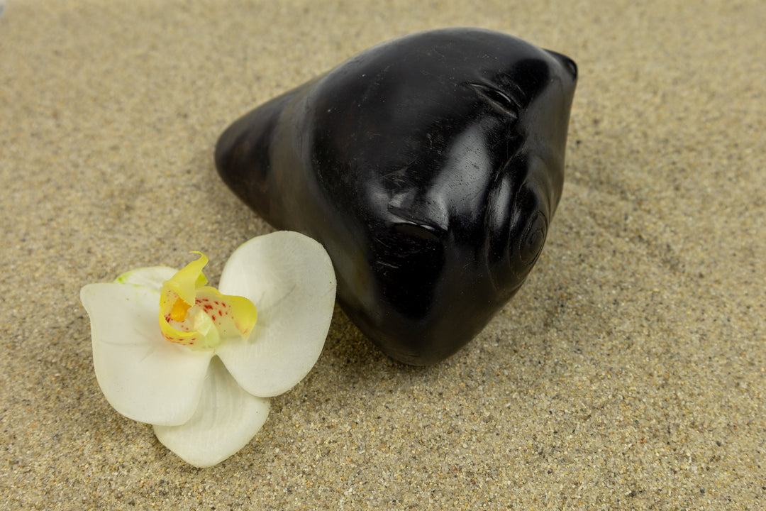 Ocean Seashell Figurine, Wood Carving