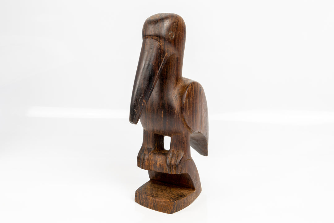 Pelican Figurine, Wood Carving