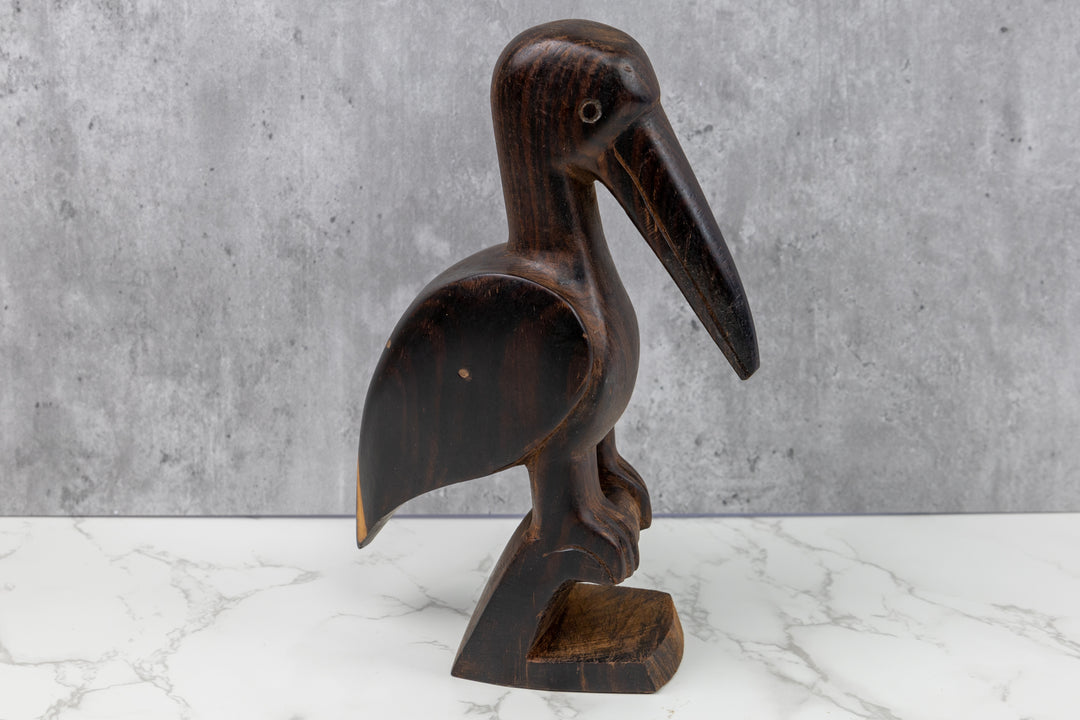 Pelican Figurine, Wood Carving