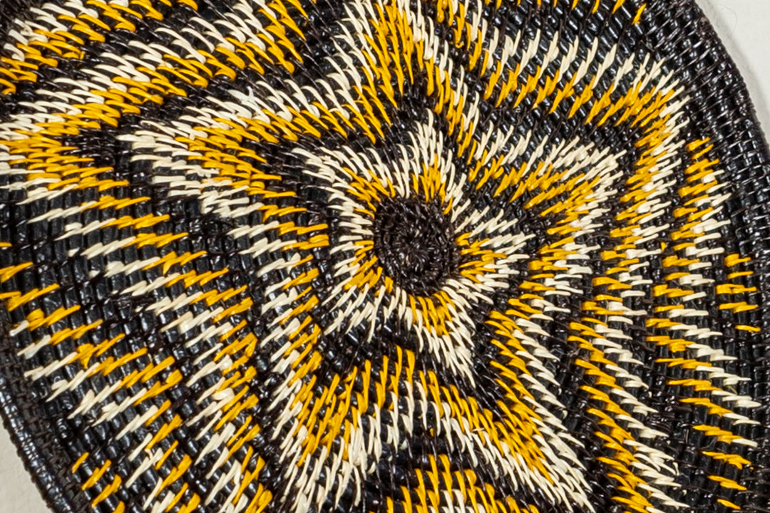 Galaxy Gold Black And White Bursting Star Basket Plate