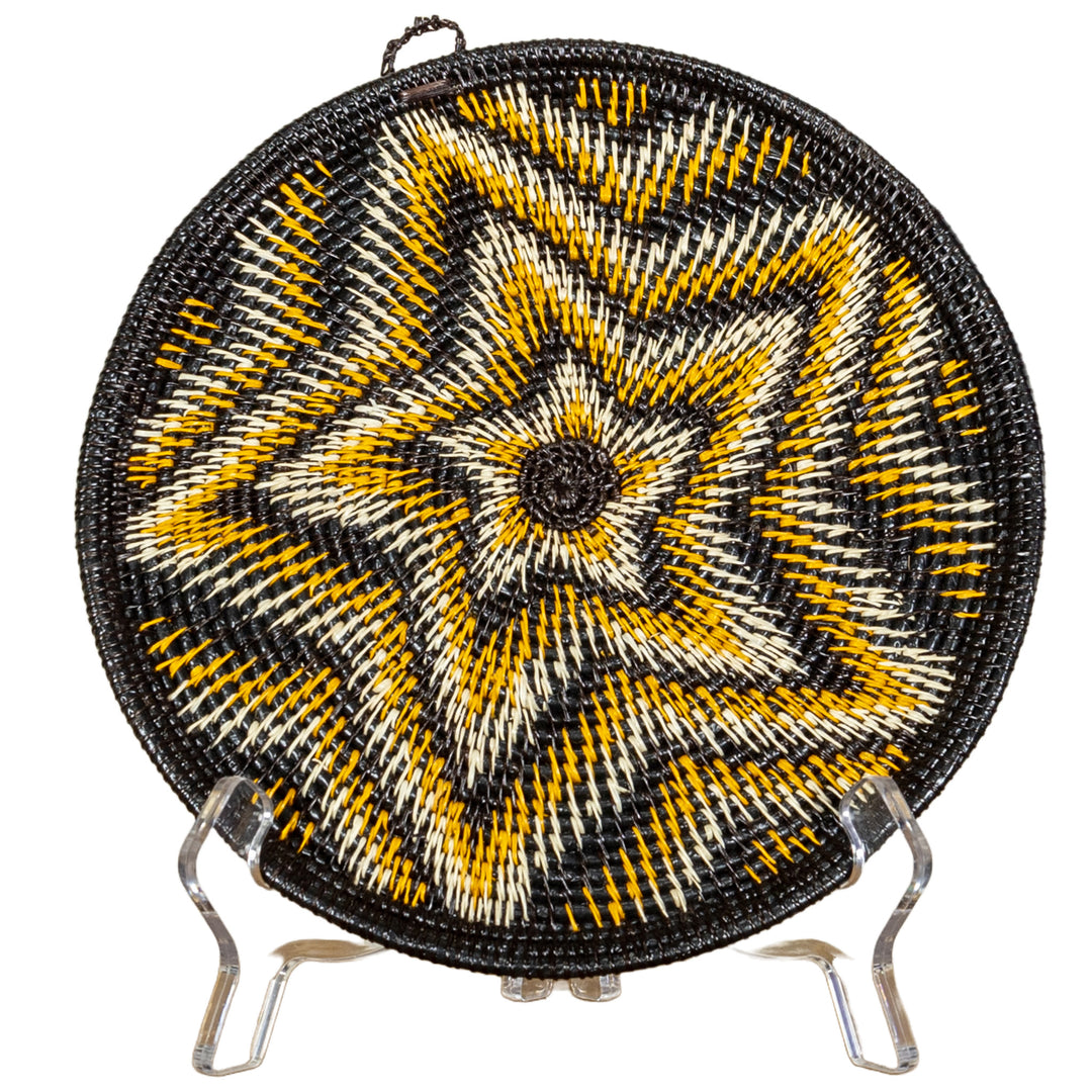 Galaxy Gold Black And White Bursting Star Basket Plate