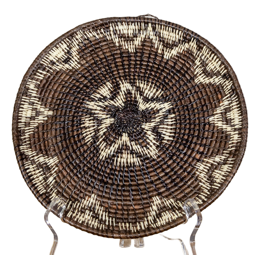 Galaxy Brown And White Black Hole Basket Plate