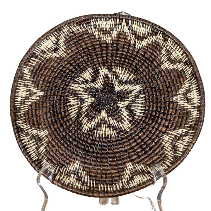 Galaxy Brown And White Black Hole Basket Plate