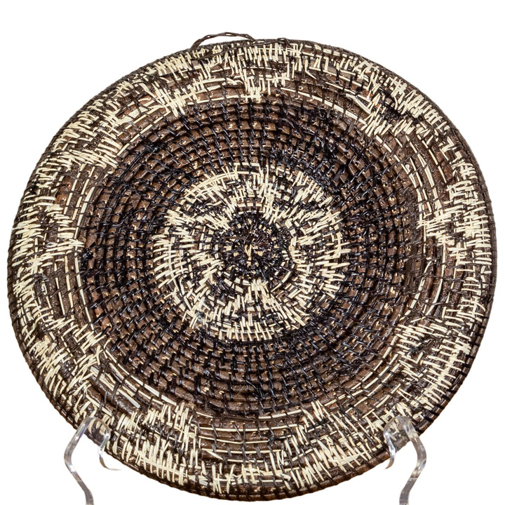 Galaxy Brown And White Black Hole Basket Plate