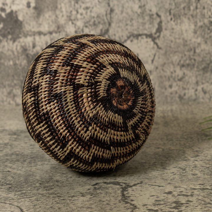 Black And Brown Sanke Spiral Rainforest Basket
