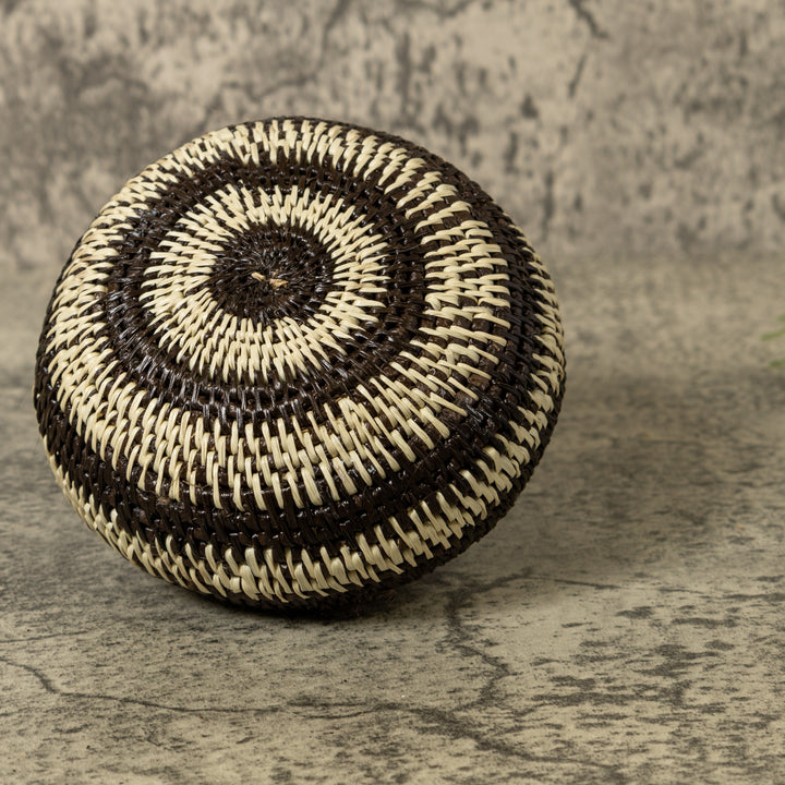 Black And White Jungle Rainforest Basket With Top